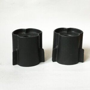 Vintage Dansk Black Cast Iron Candlesticks Set of 2